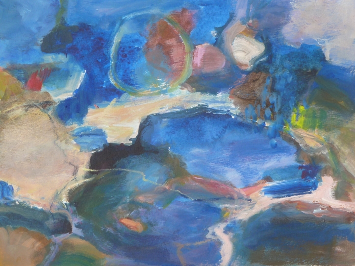 Landschaft, Acryl auf Papier, 24 cm x 32 cm, 2013