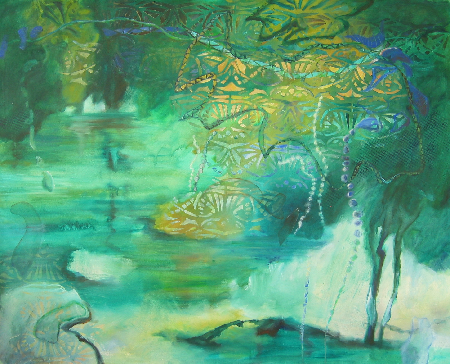 Landschaft, Acryl auf Nessel, 115 x 140 cm, 2010