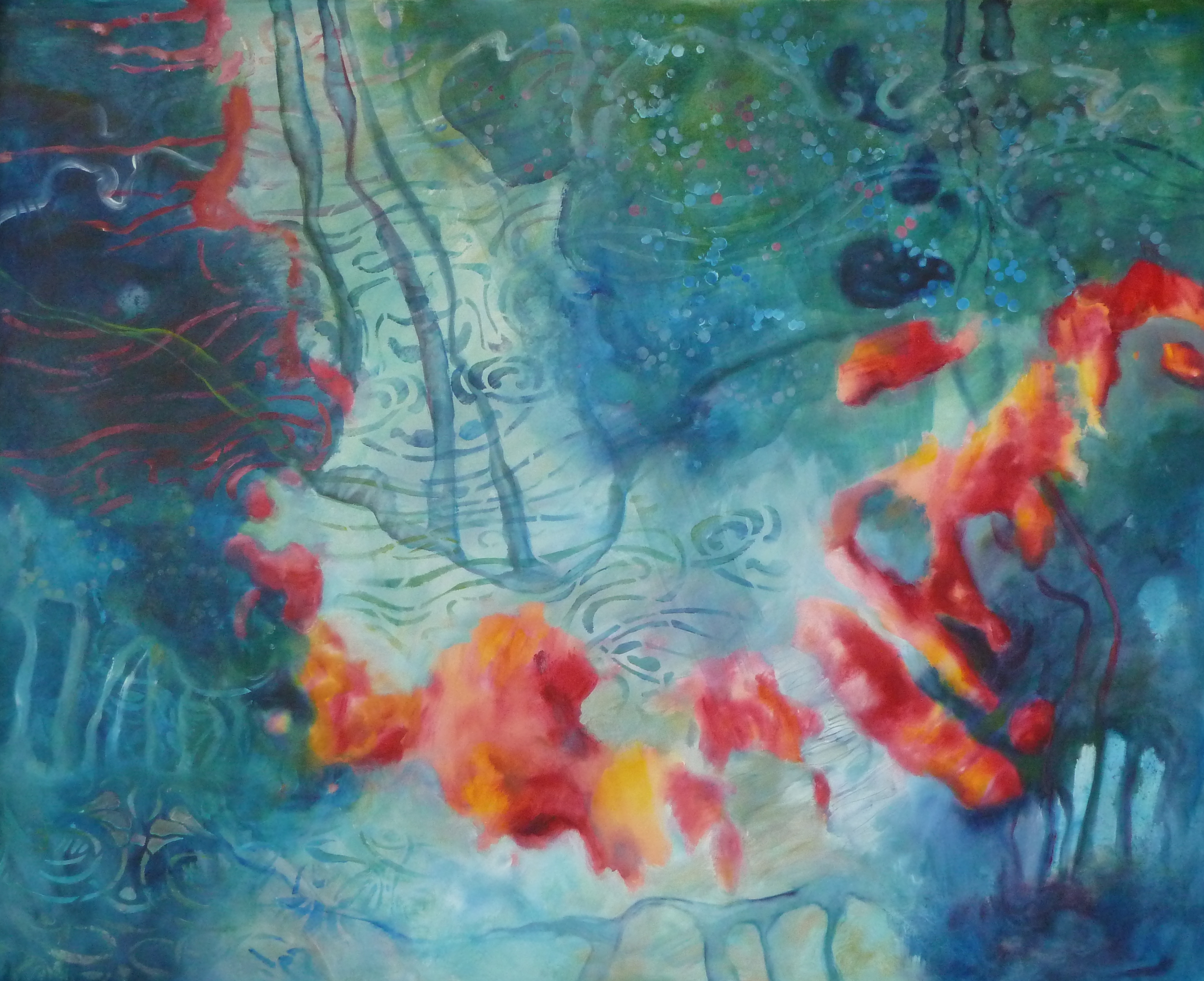 Landschaft, Acryl auf Nessel, 95 x 135 cm, 2011